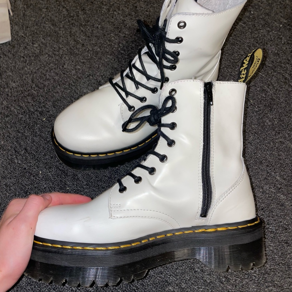 white platform doc martens